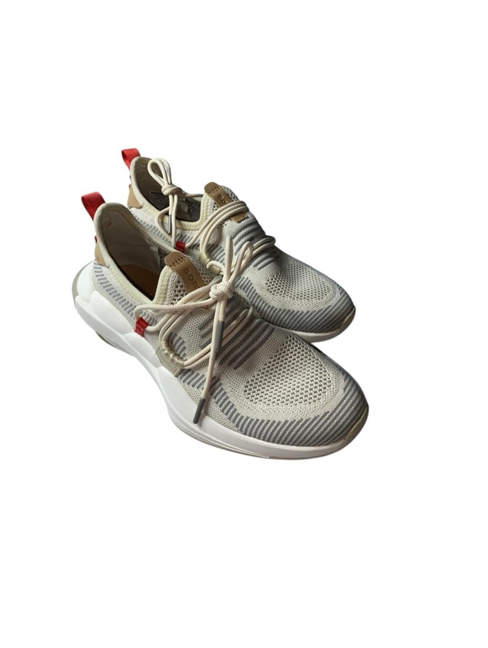 SOREL Women's Explorer Defy Low Sneaker Chalk/Sea Salt Sz 8.5